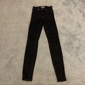 Black Madewell Skinny Jeans sz 24” X-Tall